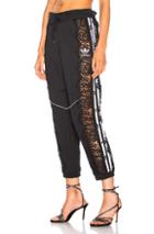 Stella Mccartney X Adidas Lace Trim Sweatpants In Black,stripes,white