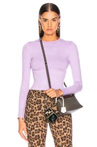 Joostricot Bodycon Long Sleeve Crew Neck In Purple