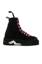 Off-white Suede Hiking Mountain Boots In Black