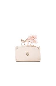 Alexander Mcqueen Ring Knuckle Case In Metallics