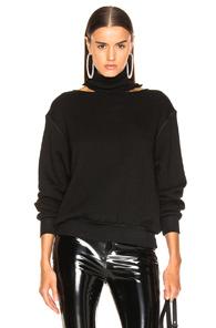 Unravel Cot Cashmere Cut Top In Black