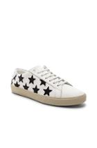Saint Laurent Leather Sl/06 Low-top Star Sneakers In White