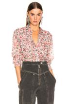 Isabel Marant Etoile Emelina Top In Red, Floral