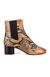 Isabel Marant Danae Boot In Animal Print,brown,neutral