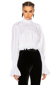 Kenzo Poplin Crop Top In White