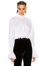 Kenzo Poplin Crop Top In White