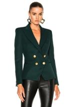 Pierre Balmain Double Breasted Blazer In Green