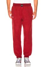 Vetements Oversized Inside Out Sweatpants In Red