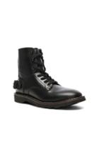 Coach 1941 Leather Combat Boots In Black