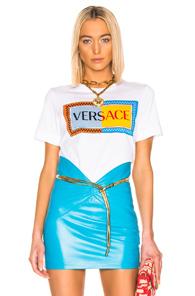 Versace Logo T Shirt In White