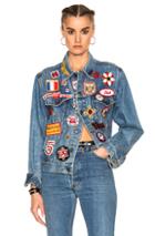 Erth For Fwrd Vintage X Patch Jacket In Blue