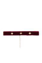 Bartoli Starburst Crushed Velvet Choker In Red