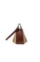 Loewe Hammock Raffia Small Bag In Neutrals,brown