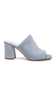 Maryam Nassir Zadeh Suede Penelope Mules In Blue