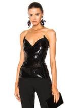 Mugler Sequin Mermaid Bustier In Black