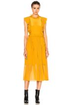Marissa Webb Florence Silk Dress In Yellow