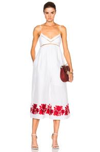 Zimmermann Roza Border Jumpsuit In White