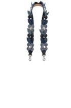 Fendi Floral Denim Bag Strap In Blue