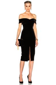 Nicholas Off Shoulder Dress In Black