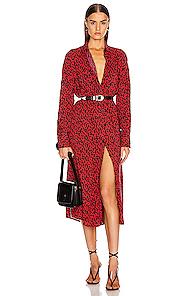 Iro Pirae Dress In Animal Print,red