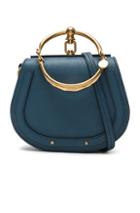 Chloe Small Nile Bracelet Bag Calfskin & Suede In Blue