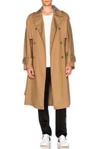 Maison Margiela Waterproof Cotton Twill Trench In Neutrals