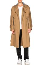 Maison Margiela Waterproof Cotton Twill Trench In Neutrals