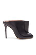 Maison Margiela Leather Light Brushed Mules In Black