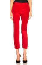 Victoria Beckham Crepe Moroccan Slim Trousers In Red