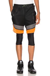 Kolor X Adidas Film Yarn Shorts In Black,neon