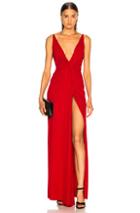Alexandre Vauthier Twist Gown In Red