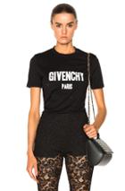 Givenchy Fitted Destroyed Logo Tee In Black