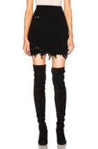 Yeezy Season 3 Destroyed Boucle Mini Skirt In Black