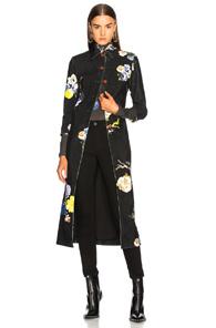 Acne Studios Okki Coat In Black,floral
