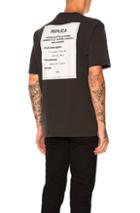 Maison Margiela Jersey Tag Tee In Black