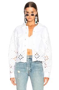 Jonathan Simkhai Macrame Cropped Jacket In White