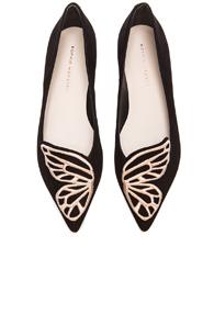 Sophia Webster Bibi Butterfly Flat In Black
