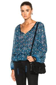 Talitha Maharaja Print Gia Top In Abstract,blue,pink