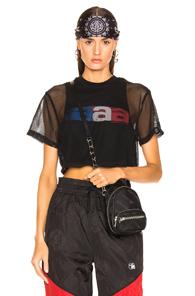 Alexander Wang Aaa Logo Mesh T-shirt In Black