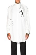 Alexander Mcqueen Oversized Victorian Monkey Shirt In White