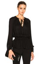 Derek Lam 10 Crosby Peplum Top In Black