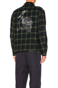 Stella Mccartney Embroidered Blouson In Checkered & Plaid,green