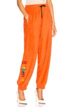Burberry Rainbow Logo Sweatpants In Orange