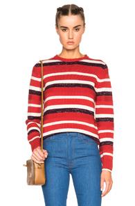 A.p.c. Harper Sweater In Red,stripes