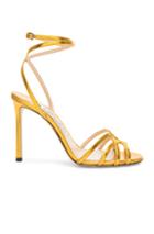 Jimmy Choo Leather Mimi 100 Sandal In Metallic,yellow