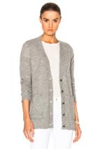 Atm Anthony Thomas Melillo V Neck Cardigan Sweater In Gray