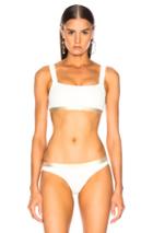 Solid & Striped Madison Bikini Top In Metallic,white