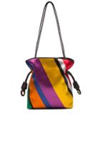 Loewe Flamenco Knot Small Stripe Bag In Stripes,purple,yellow