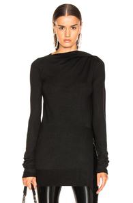 Rick Owens Cape Tunic Top In Black