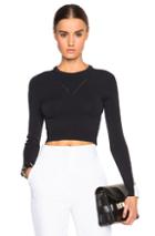 Opening Ceremony Cut Out Cropped Top In Black
